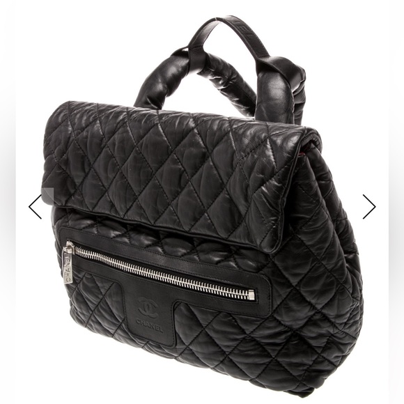 CHANEL Handbags - Rare CHANEL cocoon rectangular backpack 2010A black quilted nylon Karl Lagerfeld